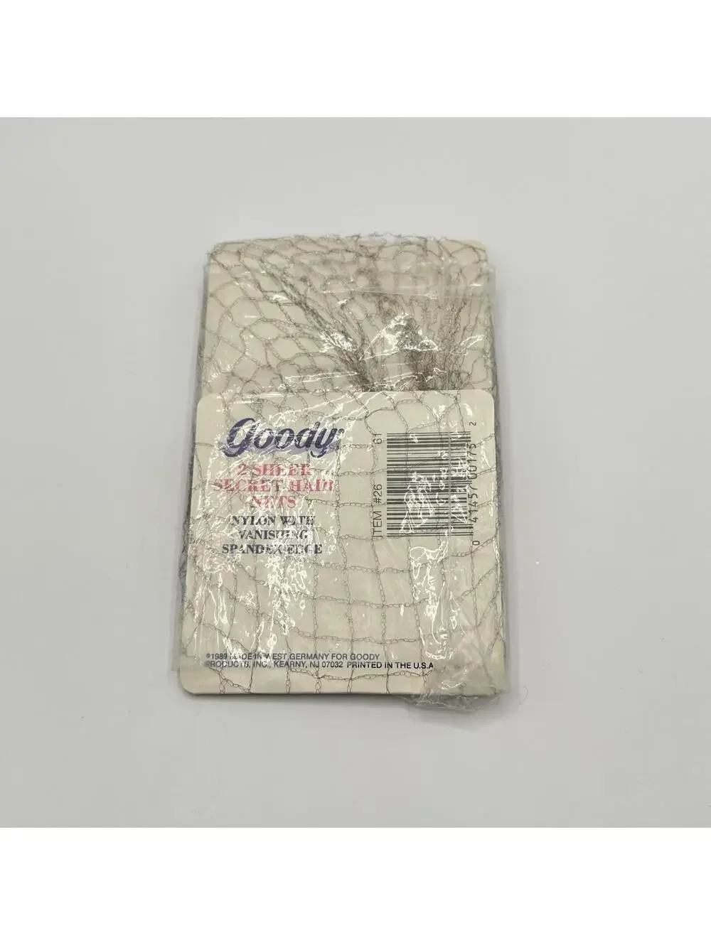 GOODY VINTAGE Dark Brown HAIR NETS CLASSIC Net GERMAN WITH FASTENERS & BOBBY PIN